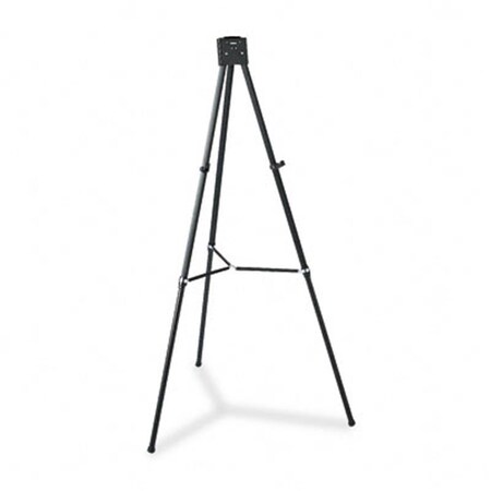 Quartet Quartet 56E Heavy-Duty Adjustable Telescoping Tripod Easel  38   to 66   High  Aluminum  Black 56E